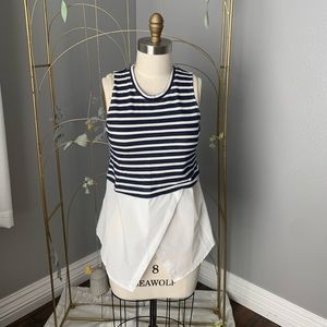 ✨Anthropologie navy striped tunic SzXS✨